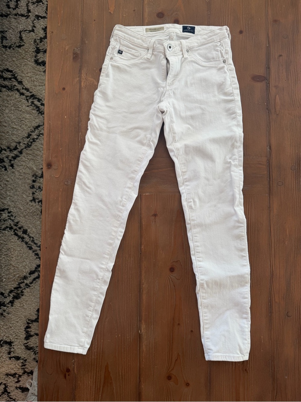 AG Adriano Goldschmied White Legging Ankle Jeans